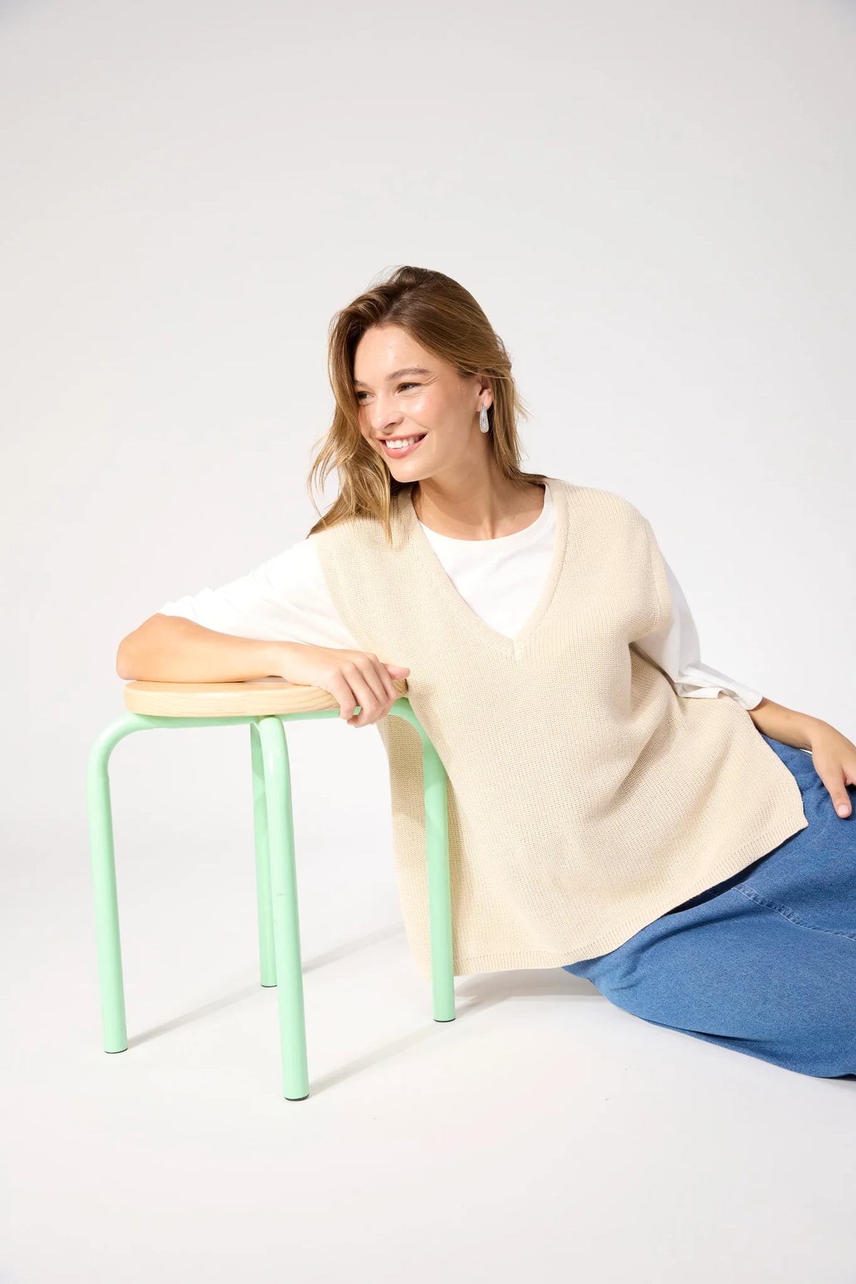 Haven Alaska Knit Vest Natural