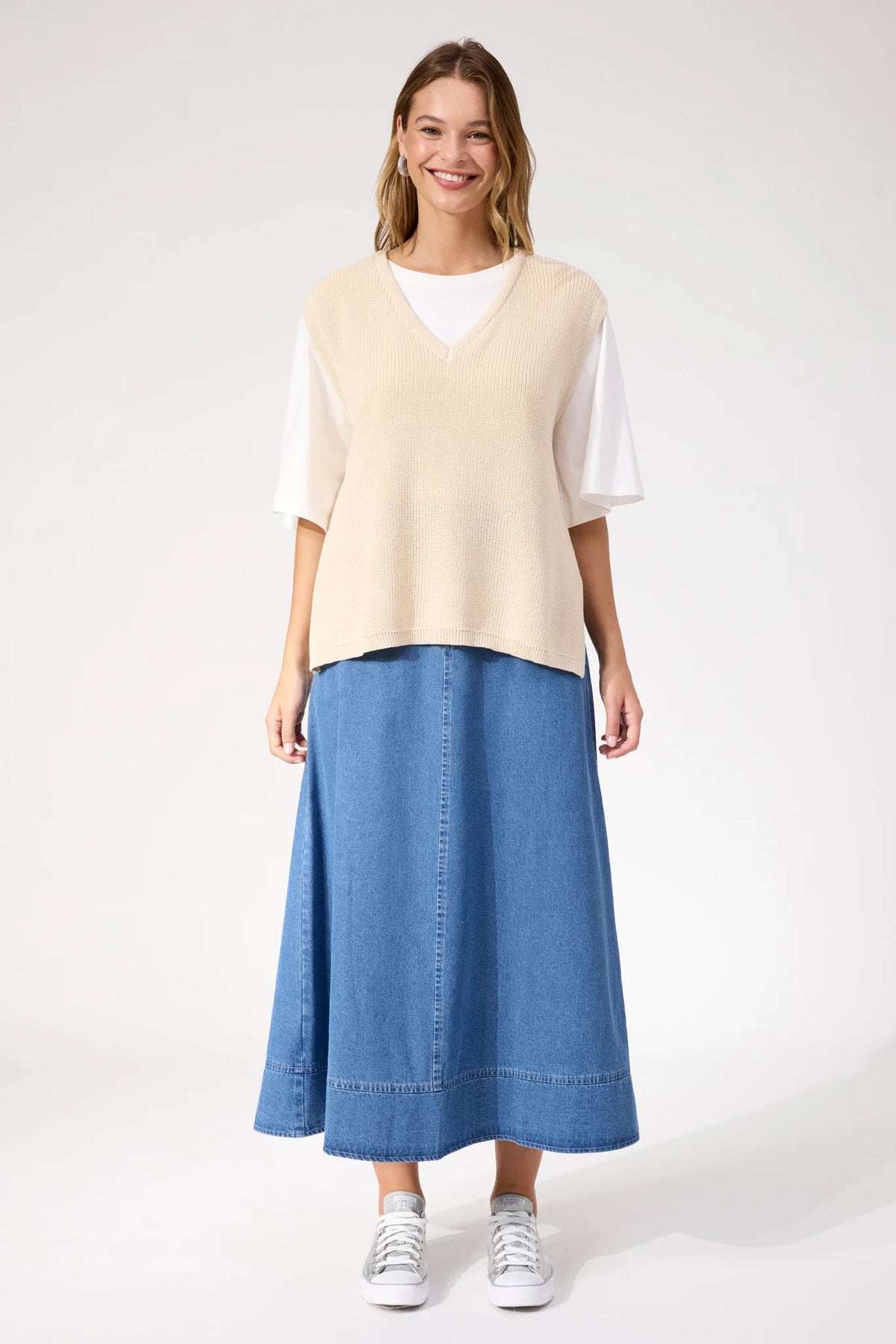 Haven Alaska Knit Vest Natural