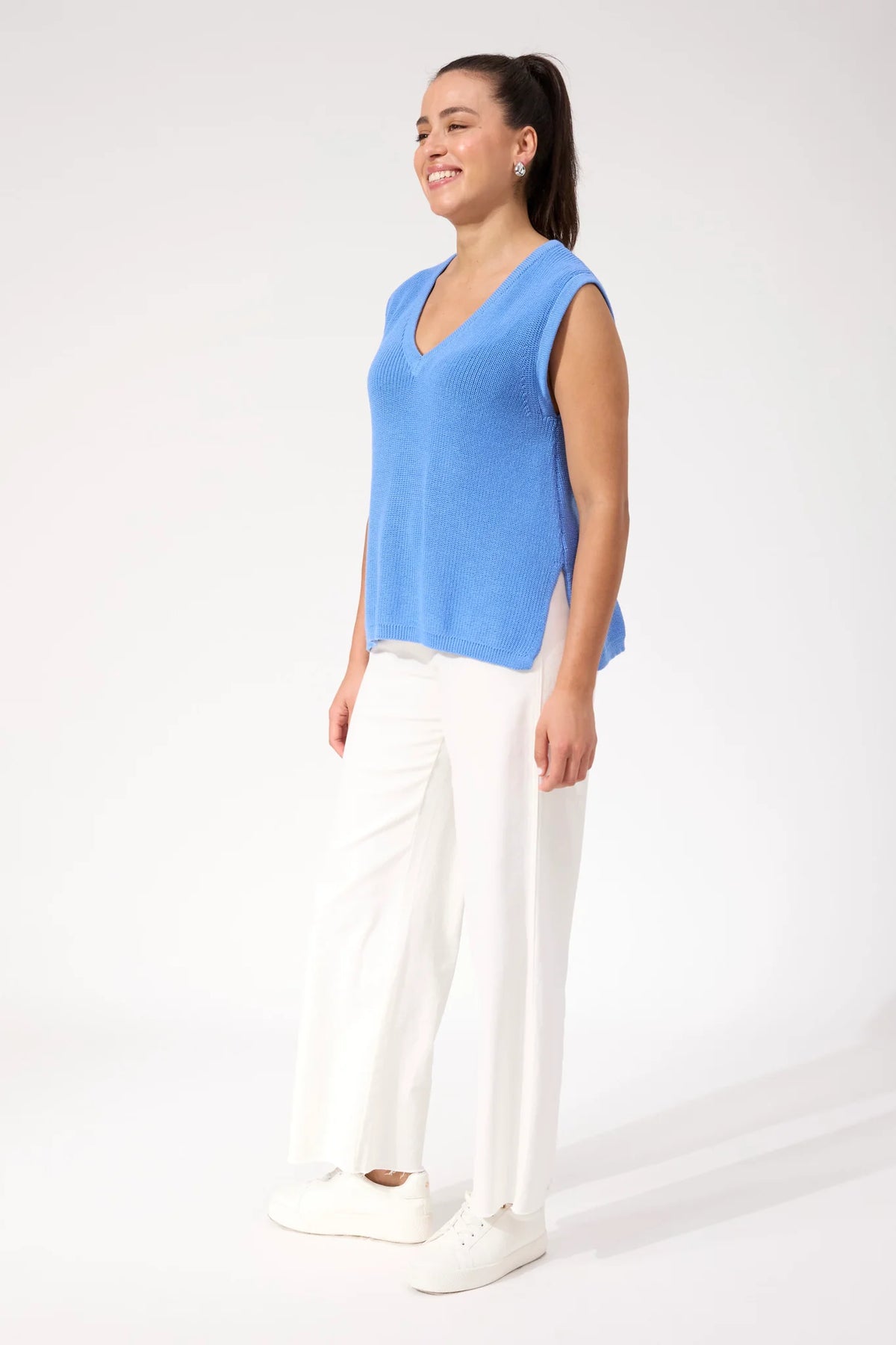 Haven Alaska Knit Vest Blue