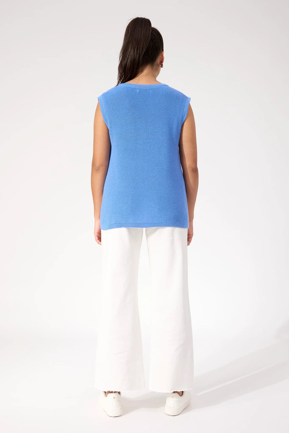 Haven Alaska Knit Vest Blue