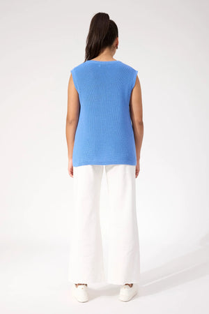 Haven Alaska Knit Vest Blue