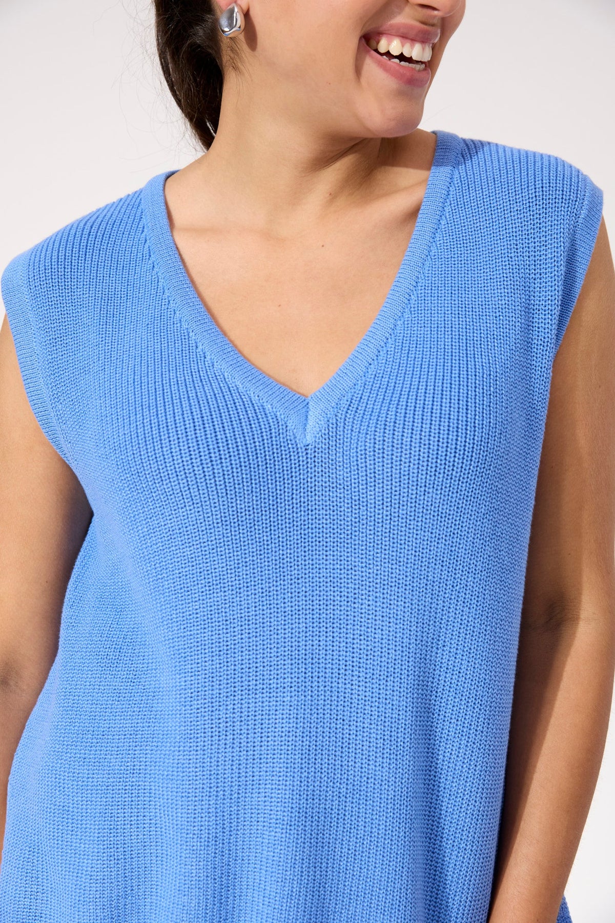 Haven Alaska Knit Vest Blue