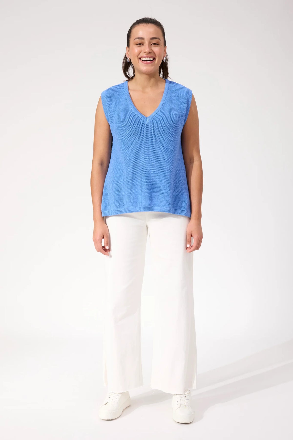 Haven Alaska Knit Vest Blue