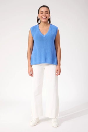 Haven Alaska Knit Vest Blue