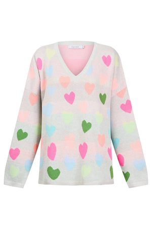 Haven Alaska Relaxed Heart Jumper Neon