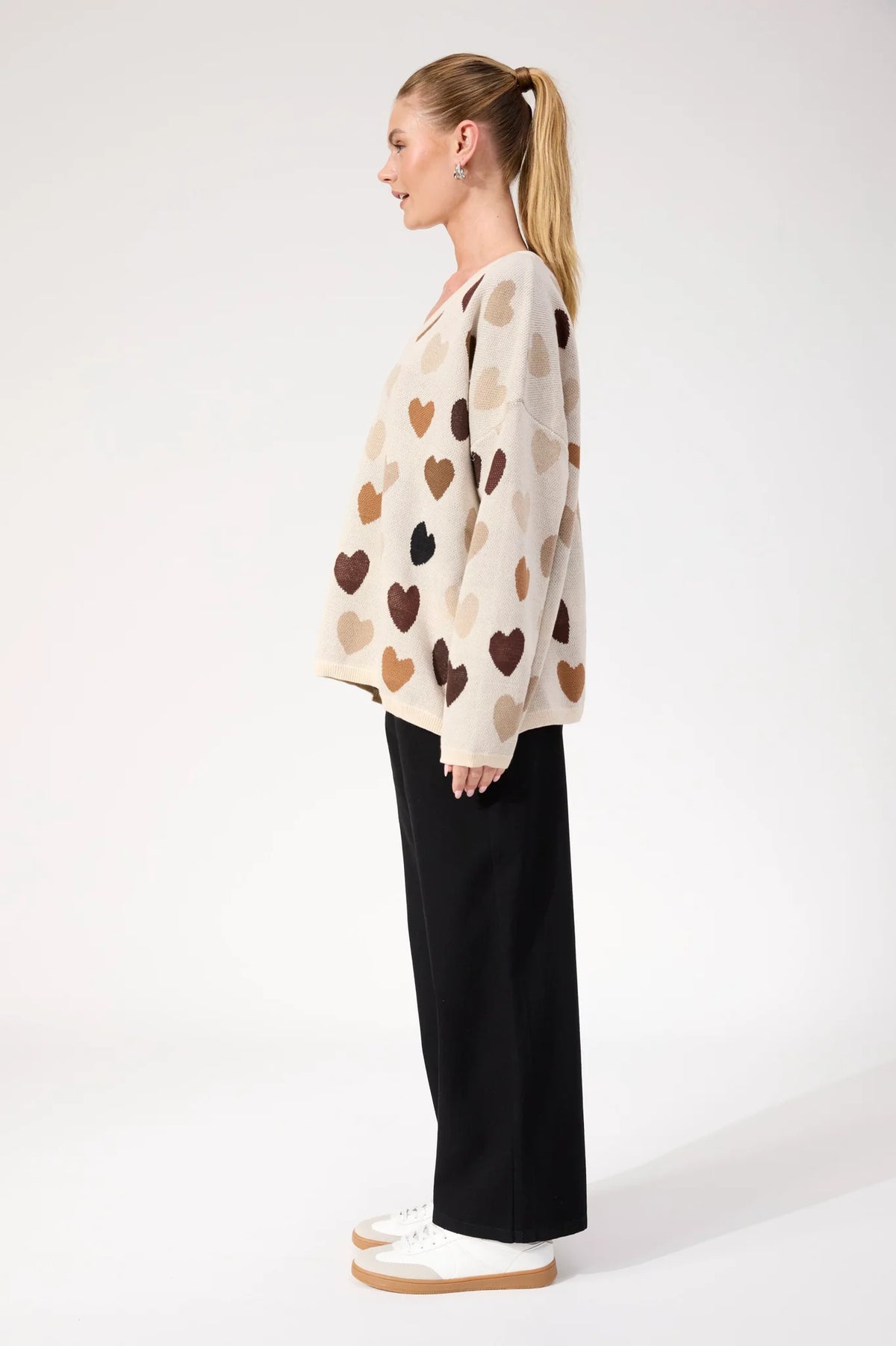 Haven Alaska Relaxed Heart Jumper Natural