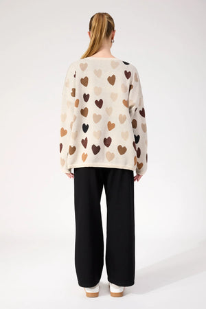 Haven Alaska Relaxed Heart Jumper Natural