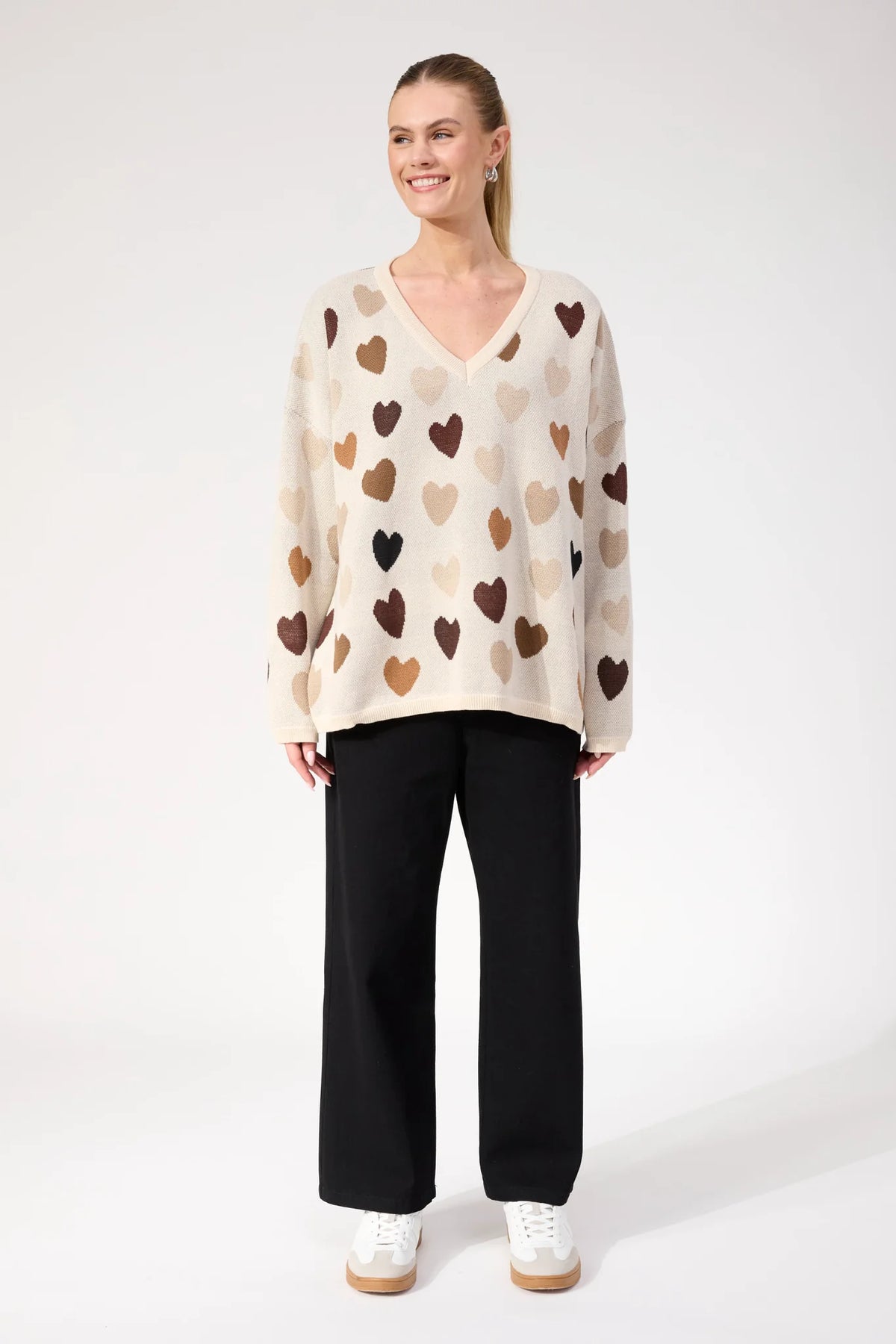 Haven Alaska Relaxed Heart Jumper Natural