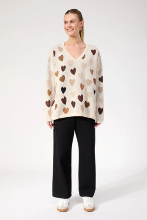 Haven Alaska Relaxed Heart Jumper Natural