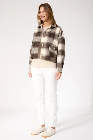 Haven Fargo Cropped Jacket Brown