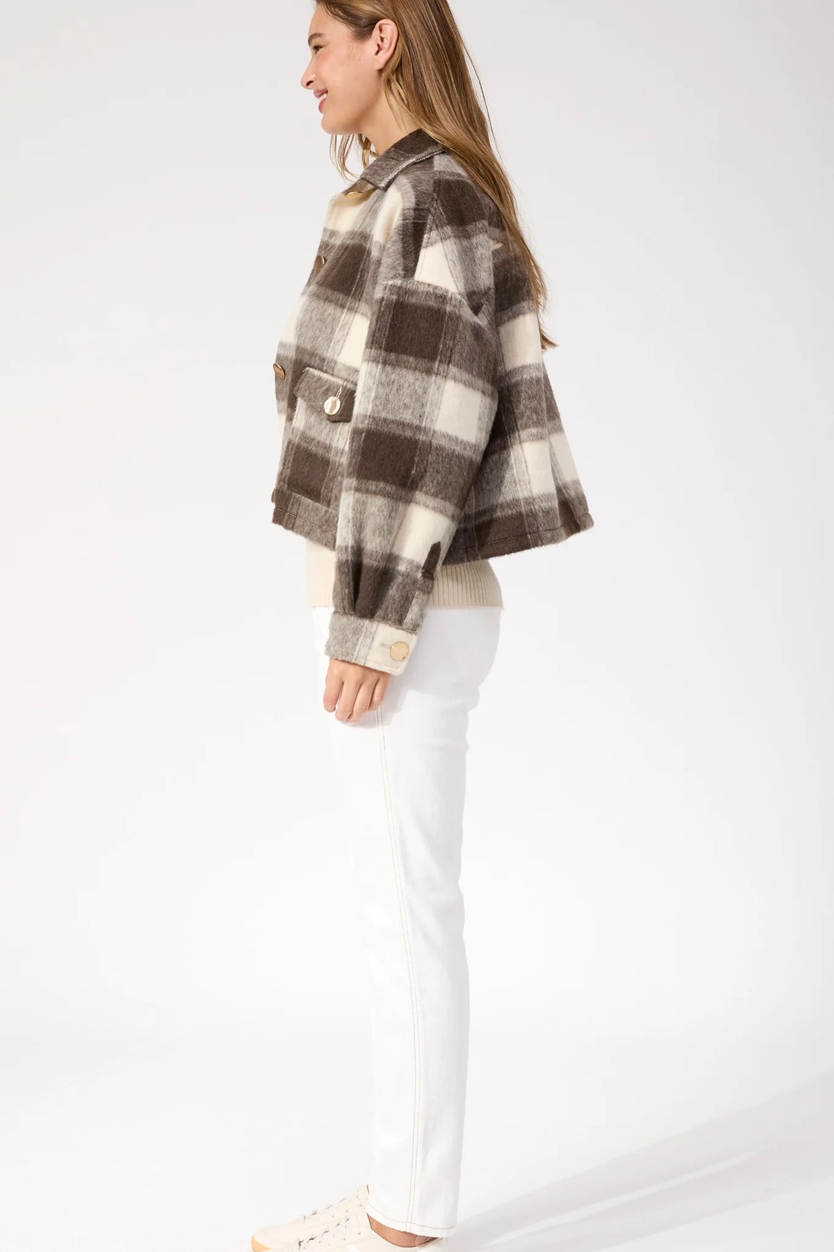 Haven Fargo Cropped Jacket Brown