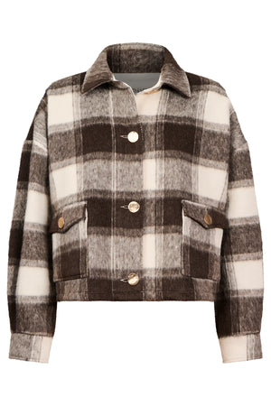 Haven Fargo Cropped Jacket Brown