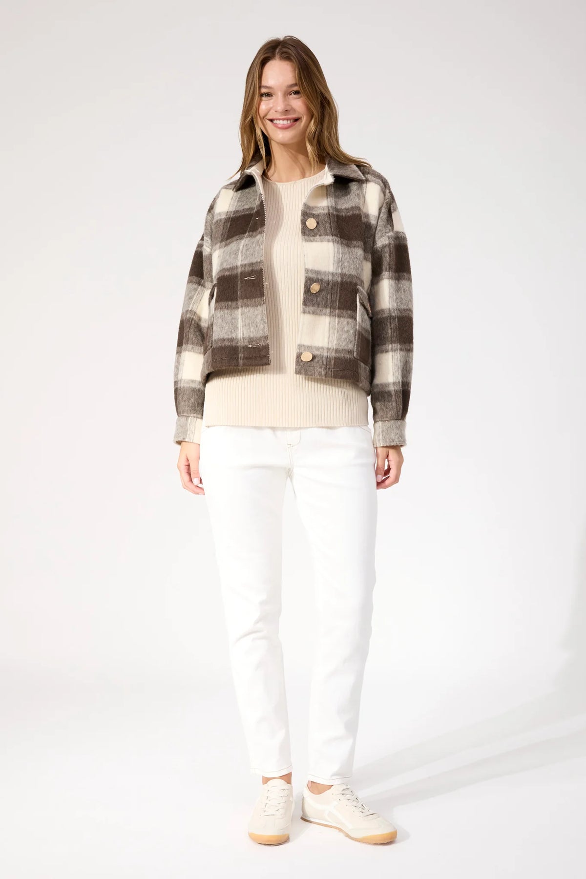 Haven Fargo Cropped Jacket Brown