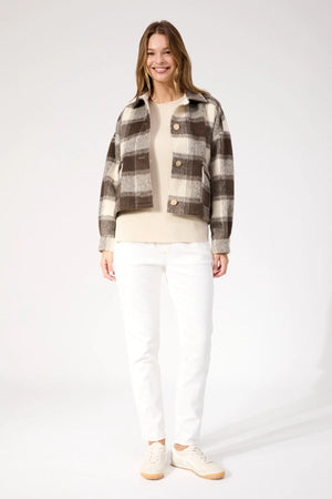 Haven Fargo Cropped Jacket Brown