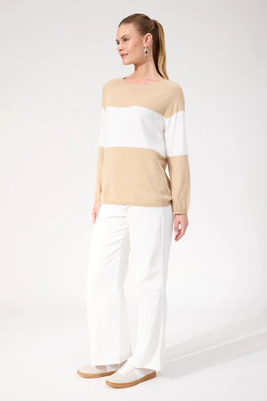 Haven Savoie Stripe Jumper Latte