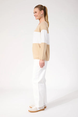 Haven Savoie Stripe Jumper Latte