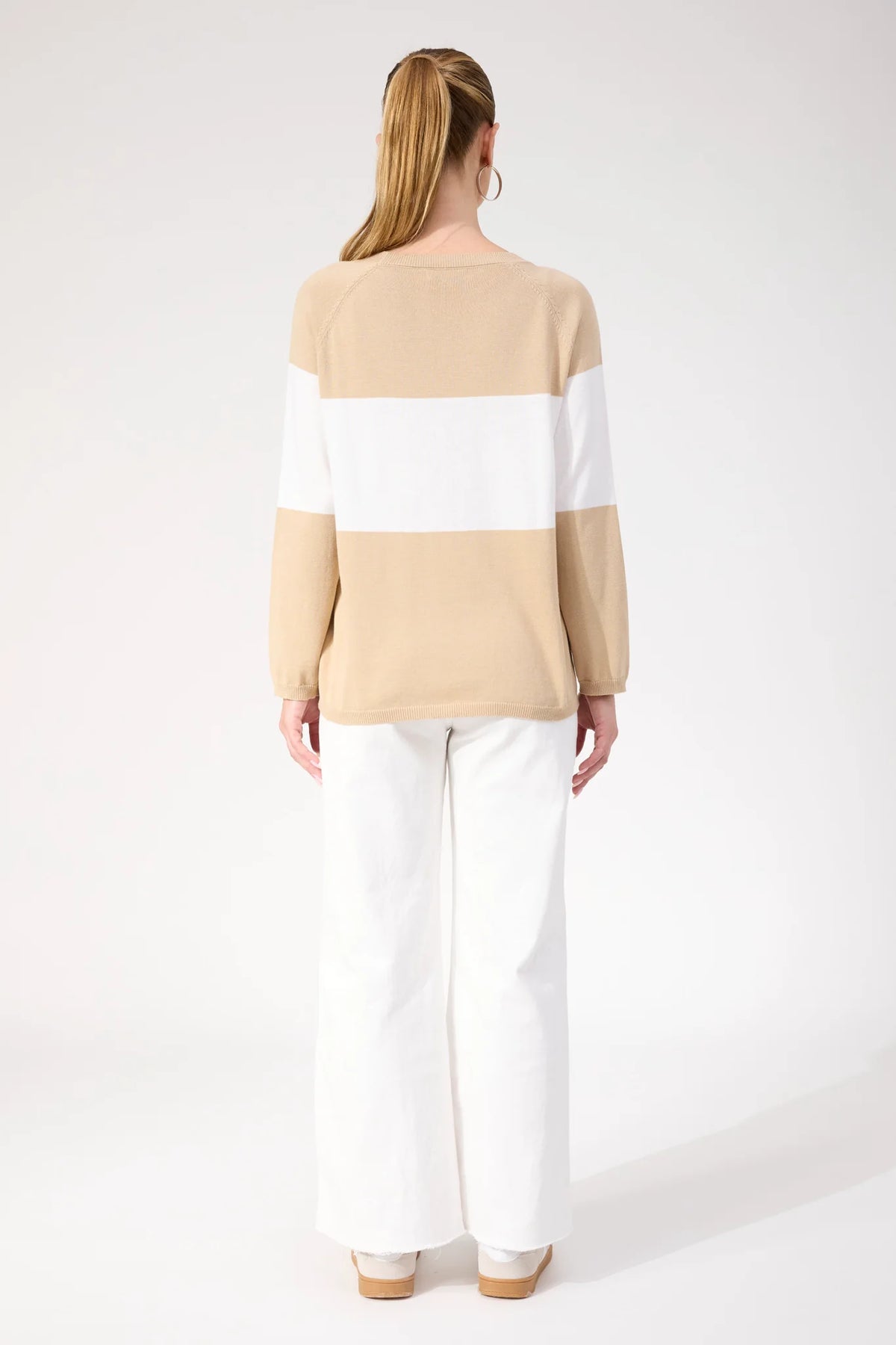Haven Savoie Stripe Jumper Latte