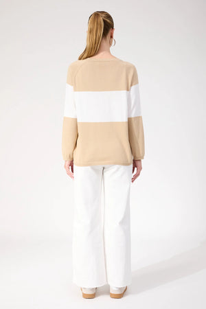 Haven Savoie Stripe Jumper Latte