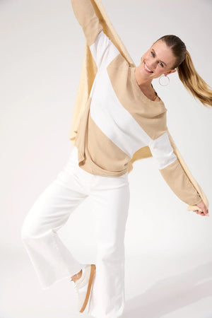Haven Savoie Stripe Jumper Latte
