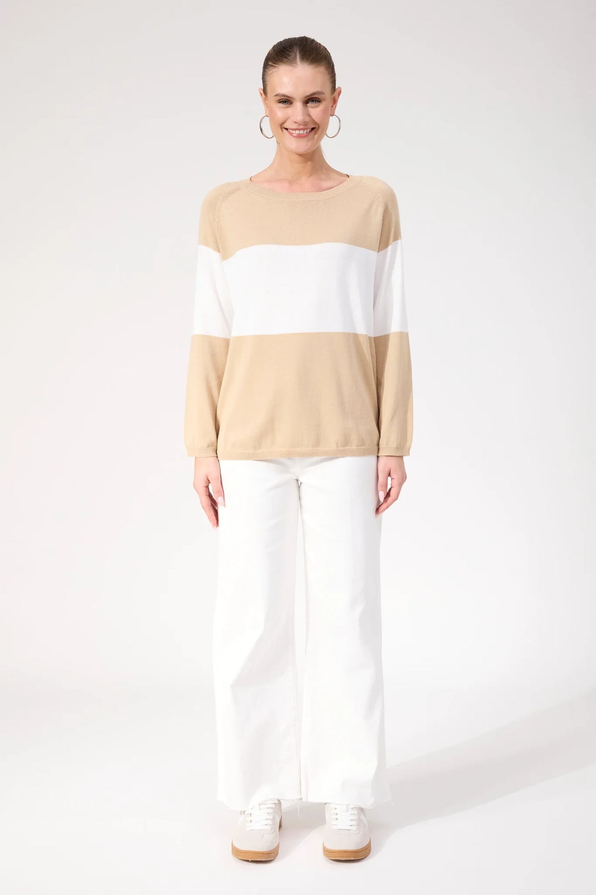 Haven Savoie Stripe Jumper Latte