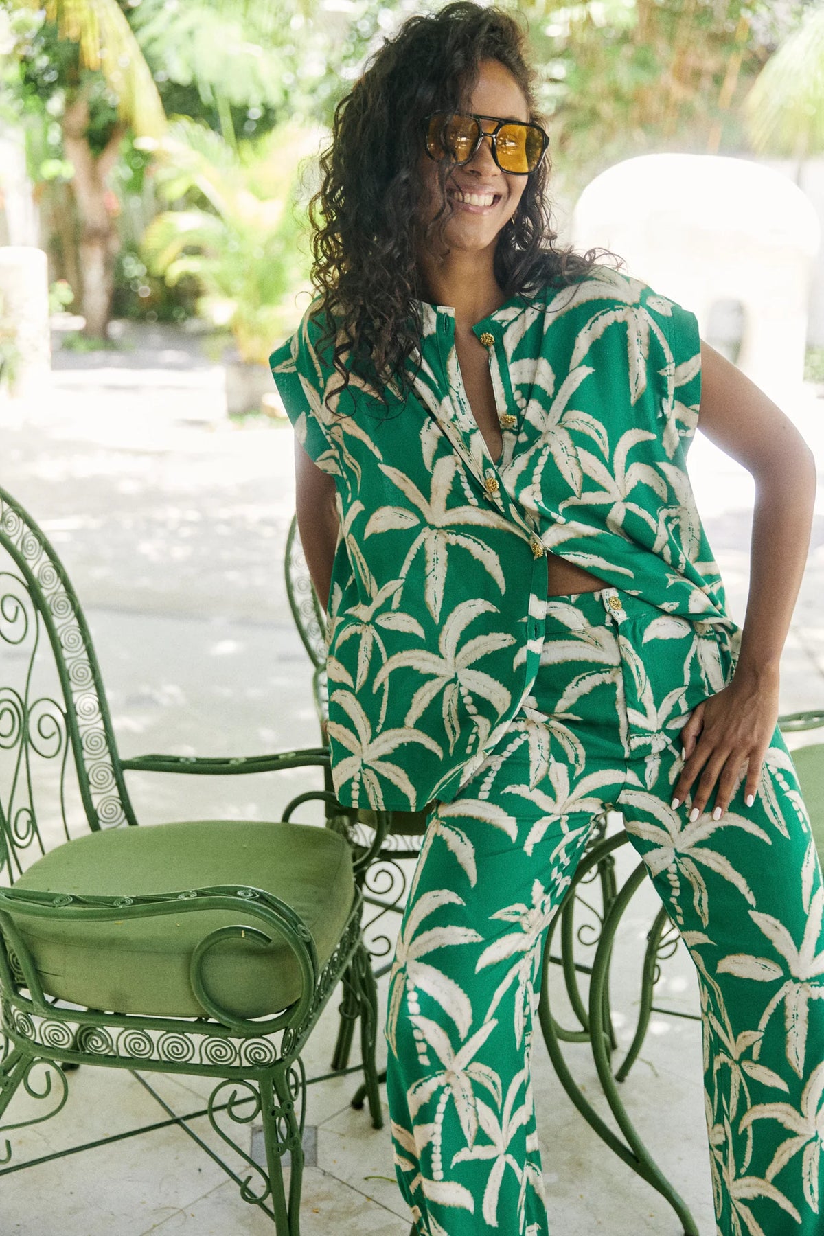 Haven Congo Button Top Palm