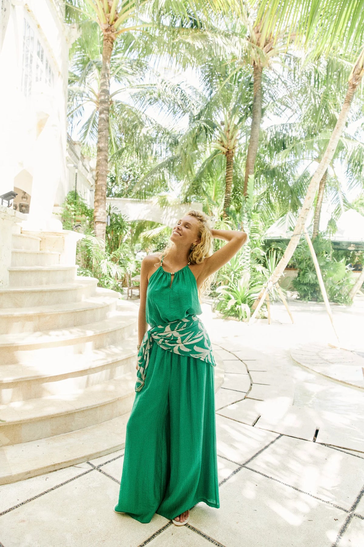 Haven Kenya Palazzo Pant Green