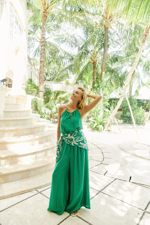 Haven Kenya Palazzo Pant Green