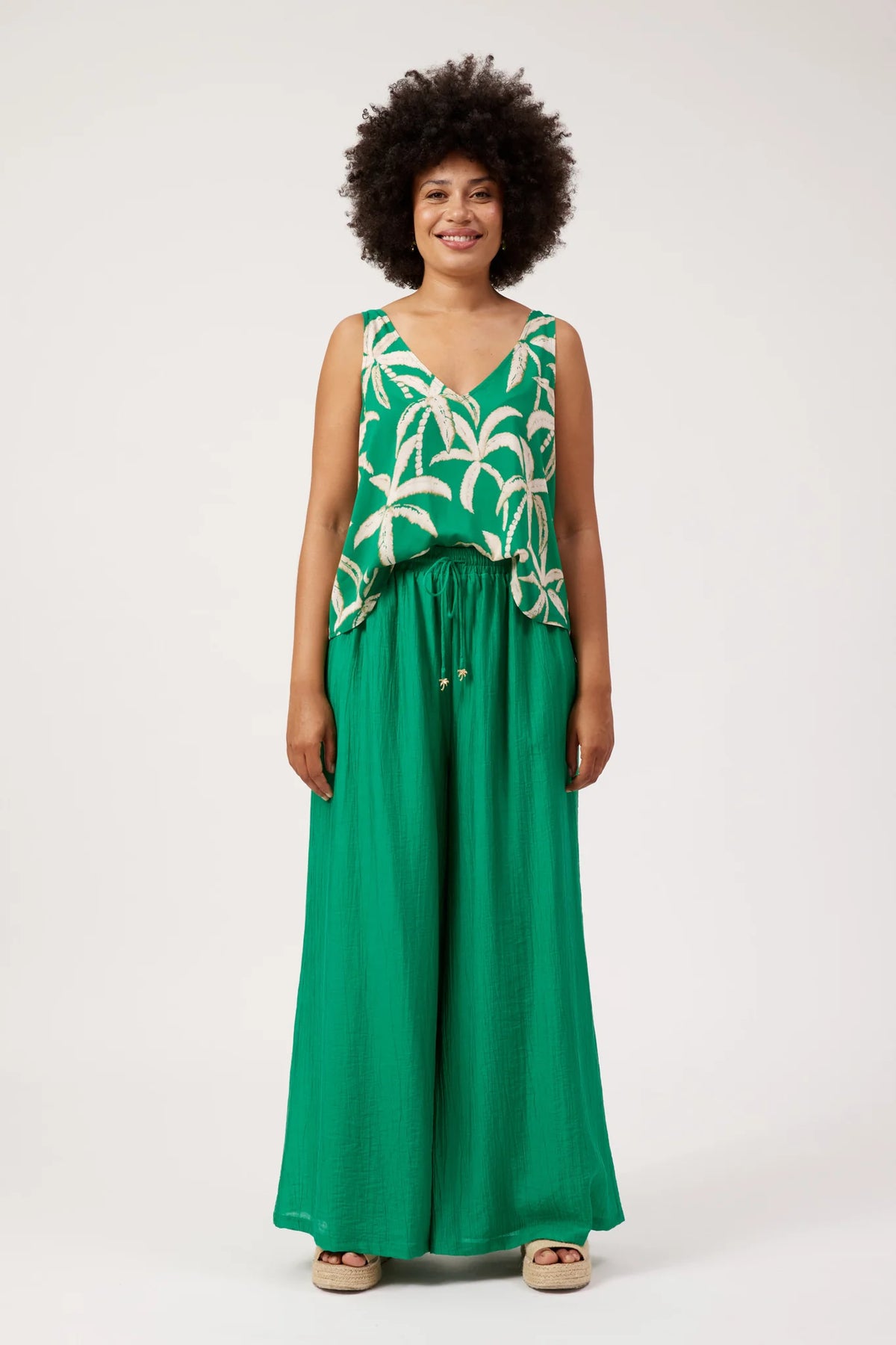 Haven Kenya Palazzo Pant Green