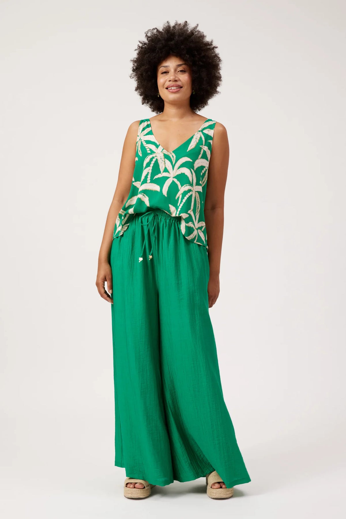 Haven Kenya Palazzo Pant Green