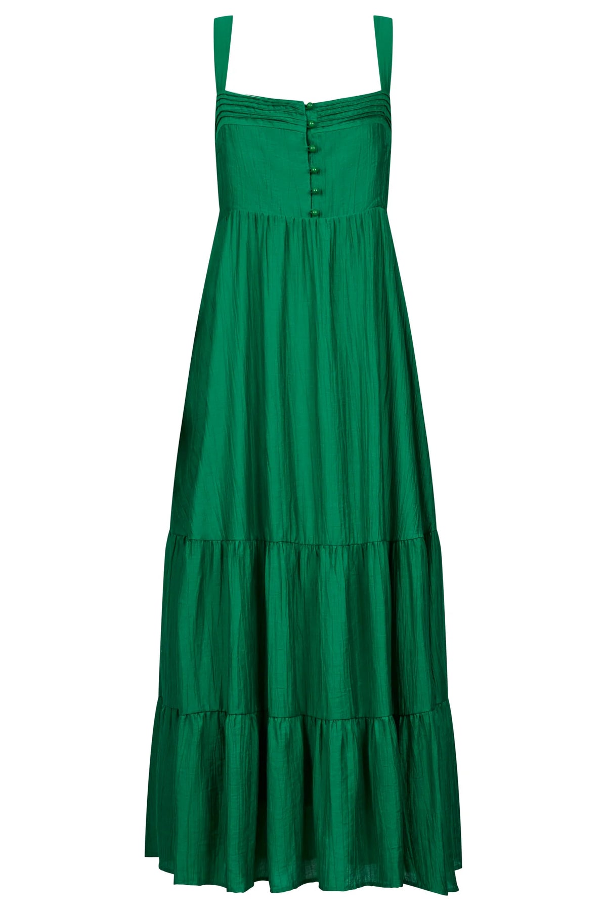 Haven Kenya Tiered Maxi Dress Green
