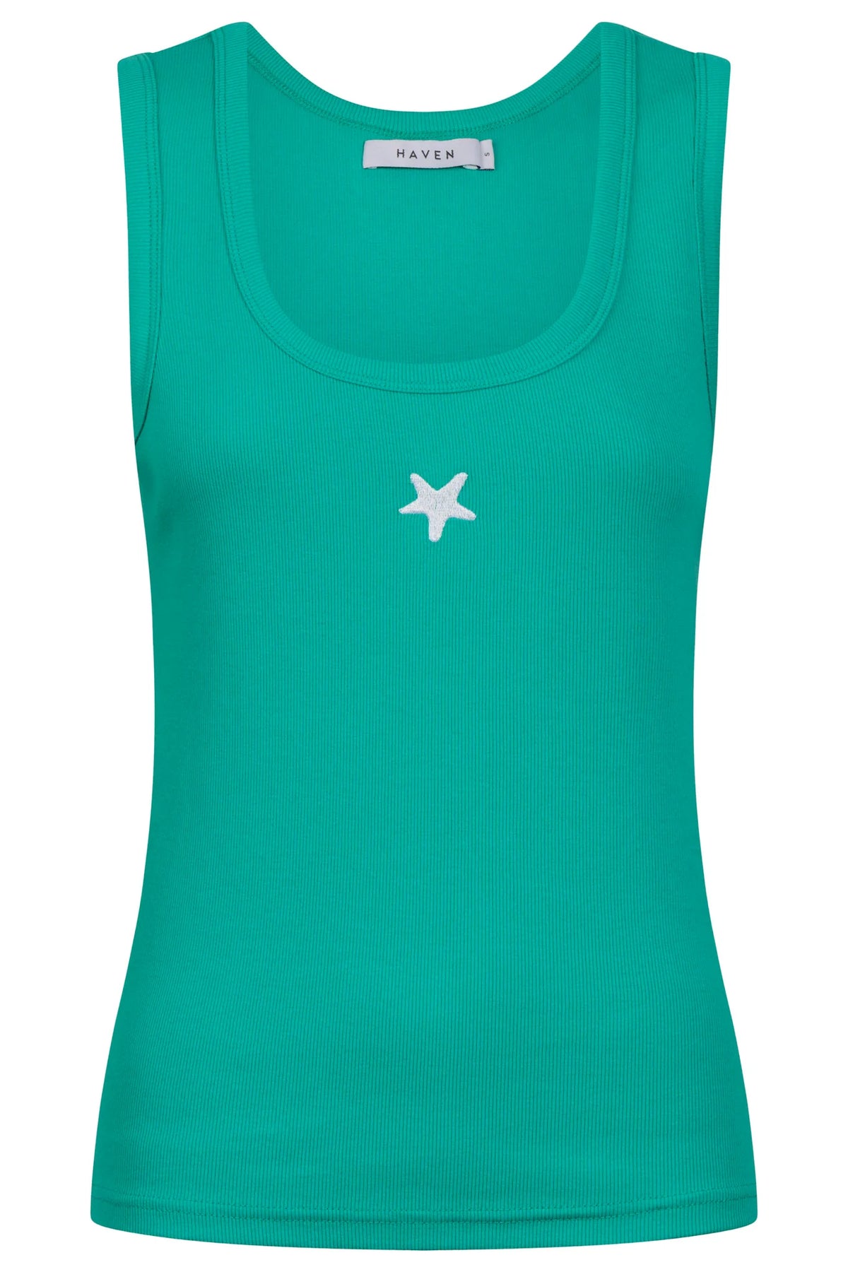 Haven Athens Embroidered Tank Aqua