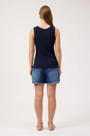 Haven Athens Embroidered Tank Navy
