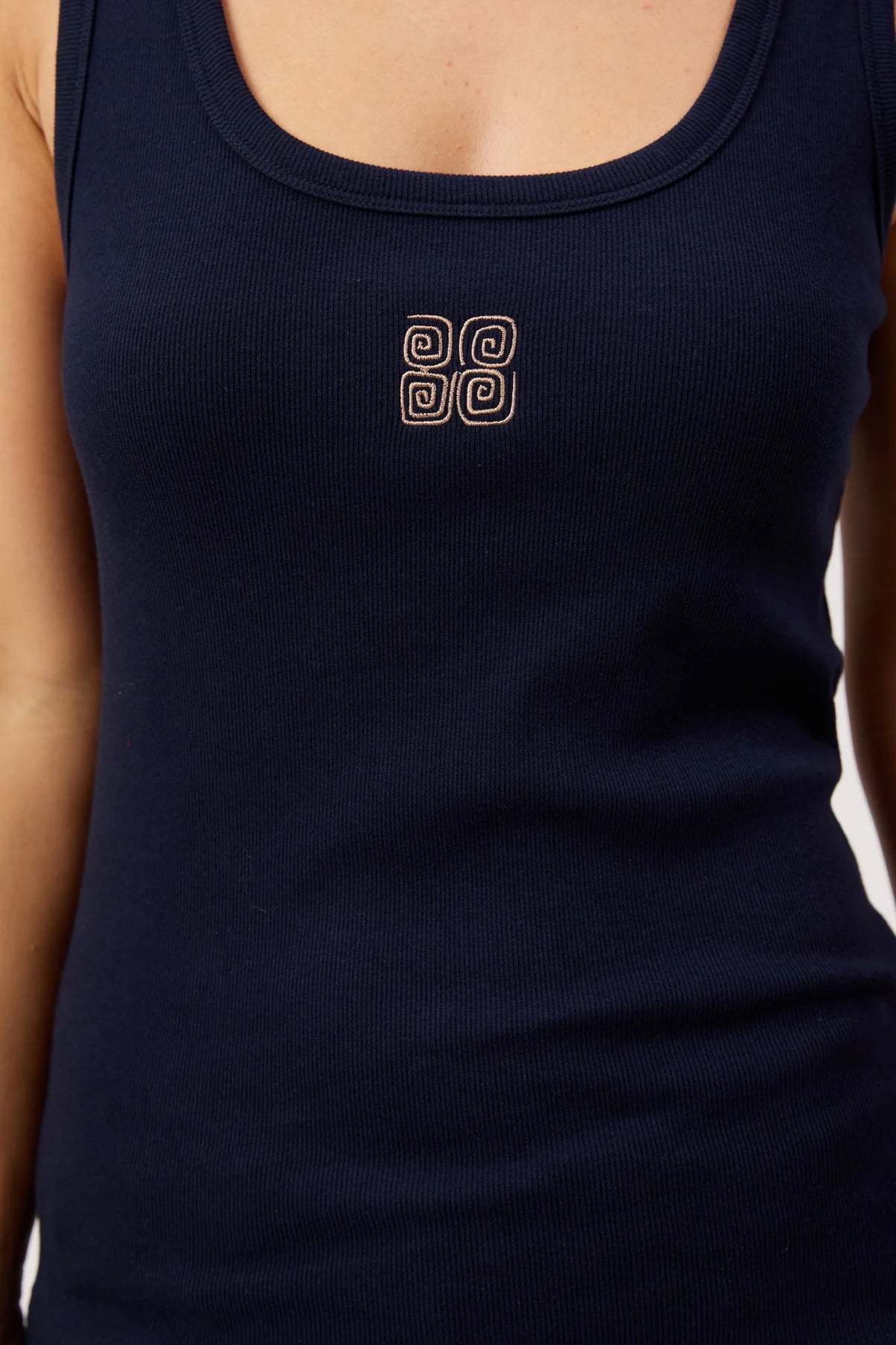 Haven Athens Embroidered Tank Navy