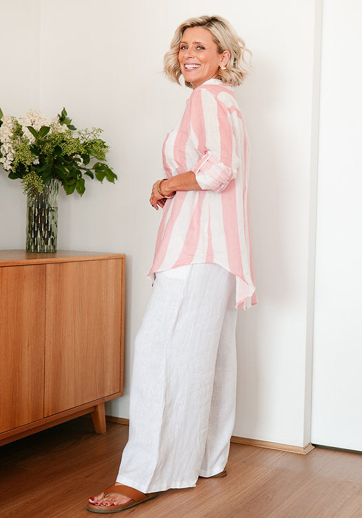 Soul Sparrow Dream Stripe Shirt Pink