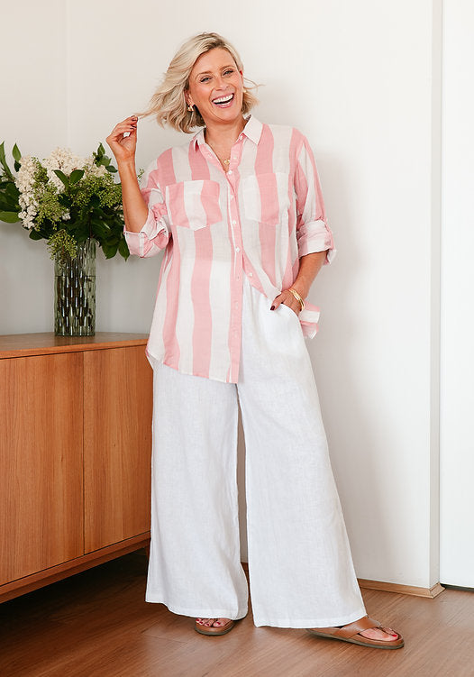 Soul Sparrow Dream Stripe Shirt Pink