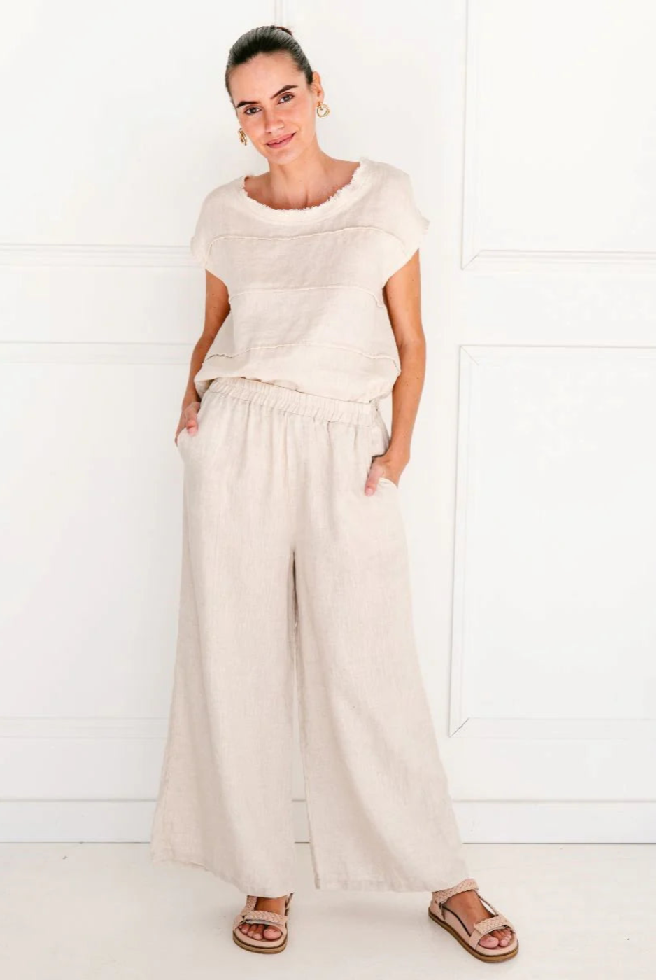 Soul Sparrow Linen Pants Natural
