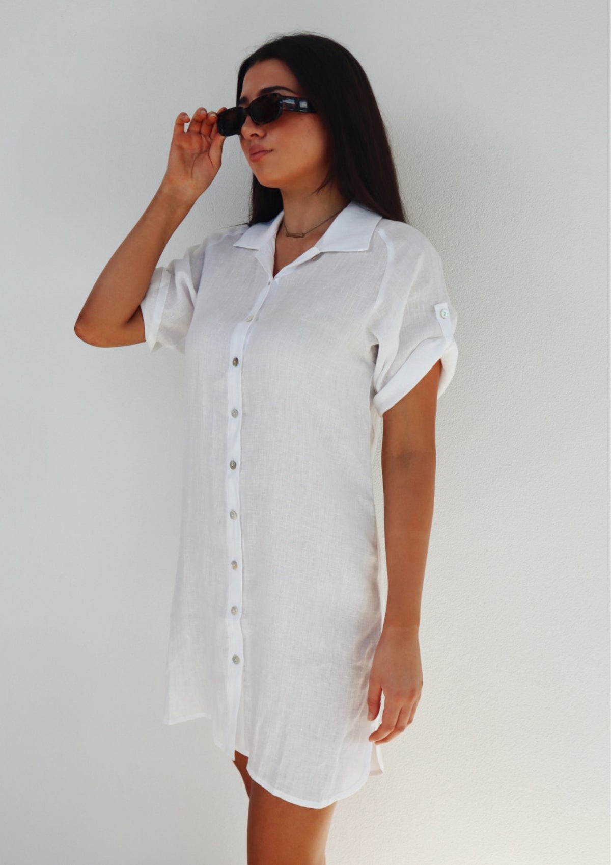 Eb & Ive Studio Short Shirt Dress Salt