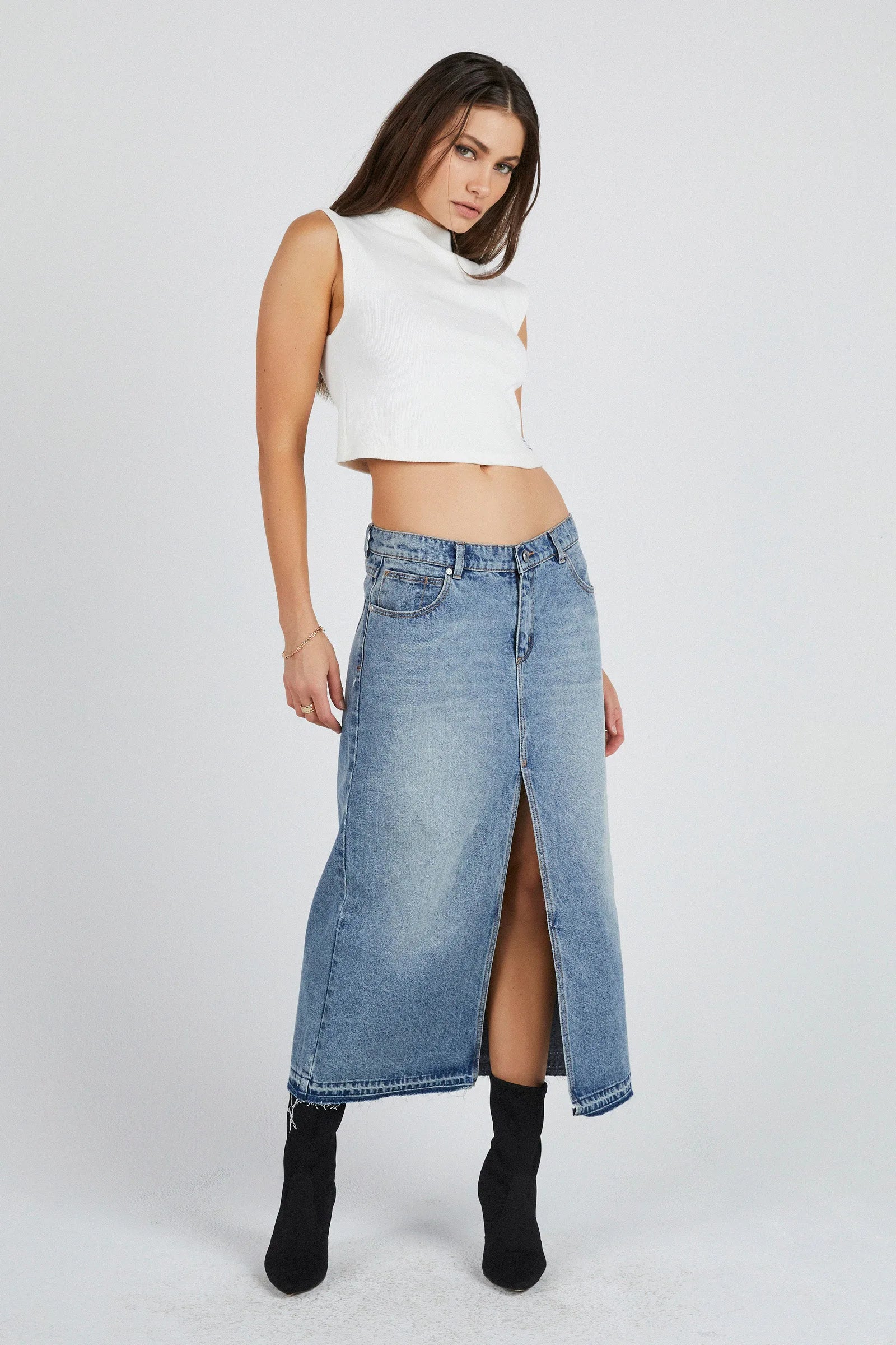 Abrand 99 Maxi Skirt Lula Vintage Blue