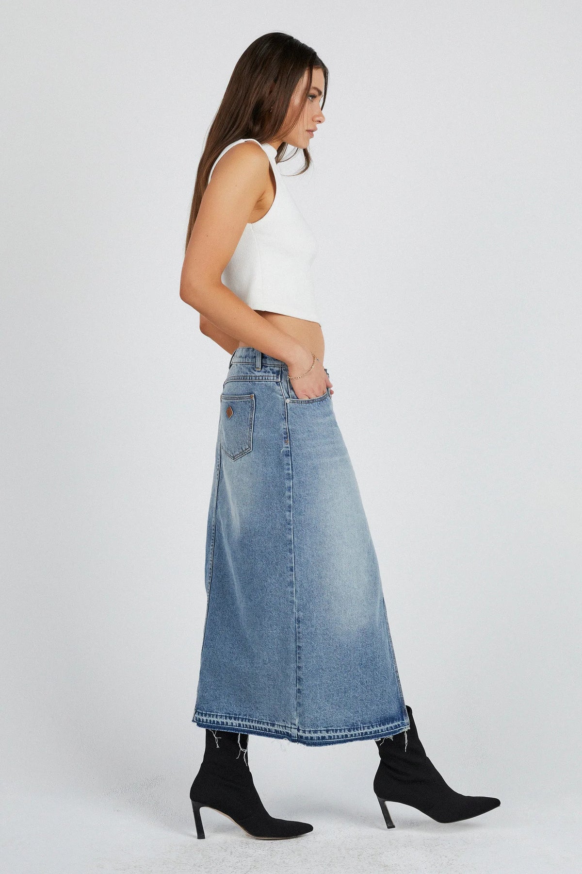 Abrand 99 Maxi Skirt Lula Vintage Blue