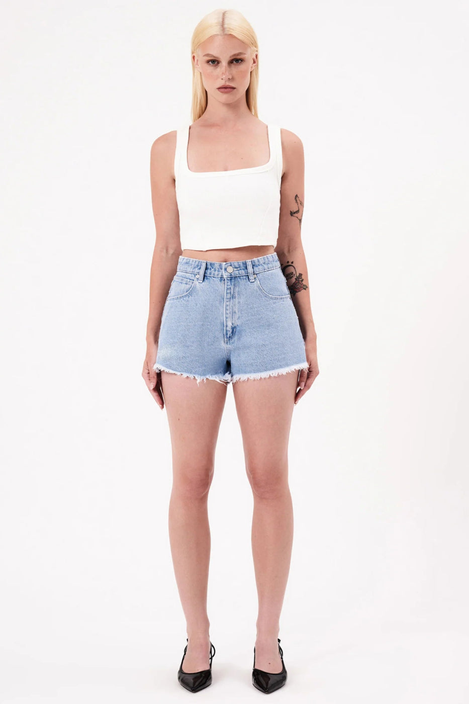 Abrand High Relaxed Short Kendall Light Vintage Blue