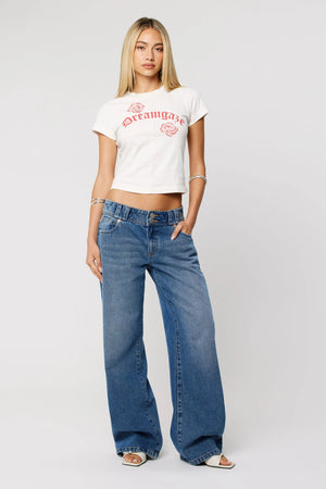 Abrand Dreamgaze Baby Tee White Sand