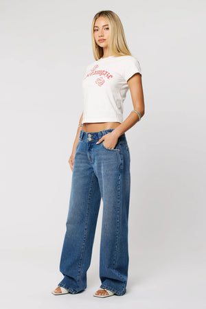 Abrand Dreamgaze Baby Tee White Sand