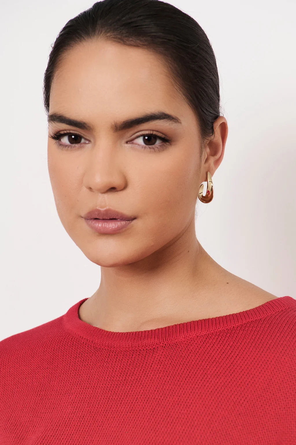 Adorne Spiral Edge Mini Hoops Gold