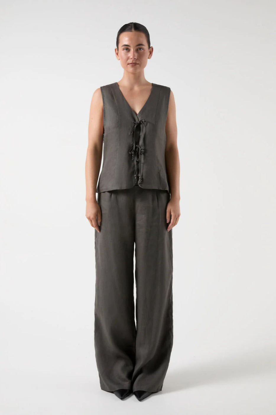 Bisk The Label Minnie Linen Pants Slate