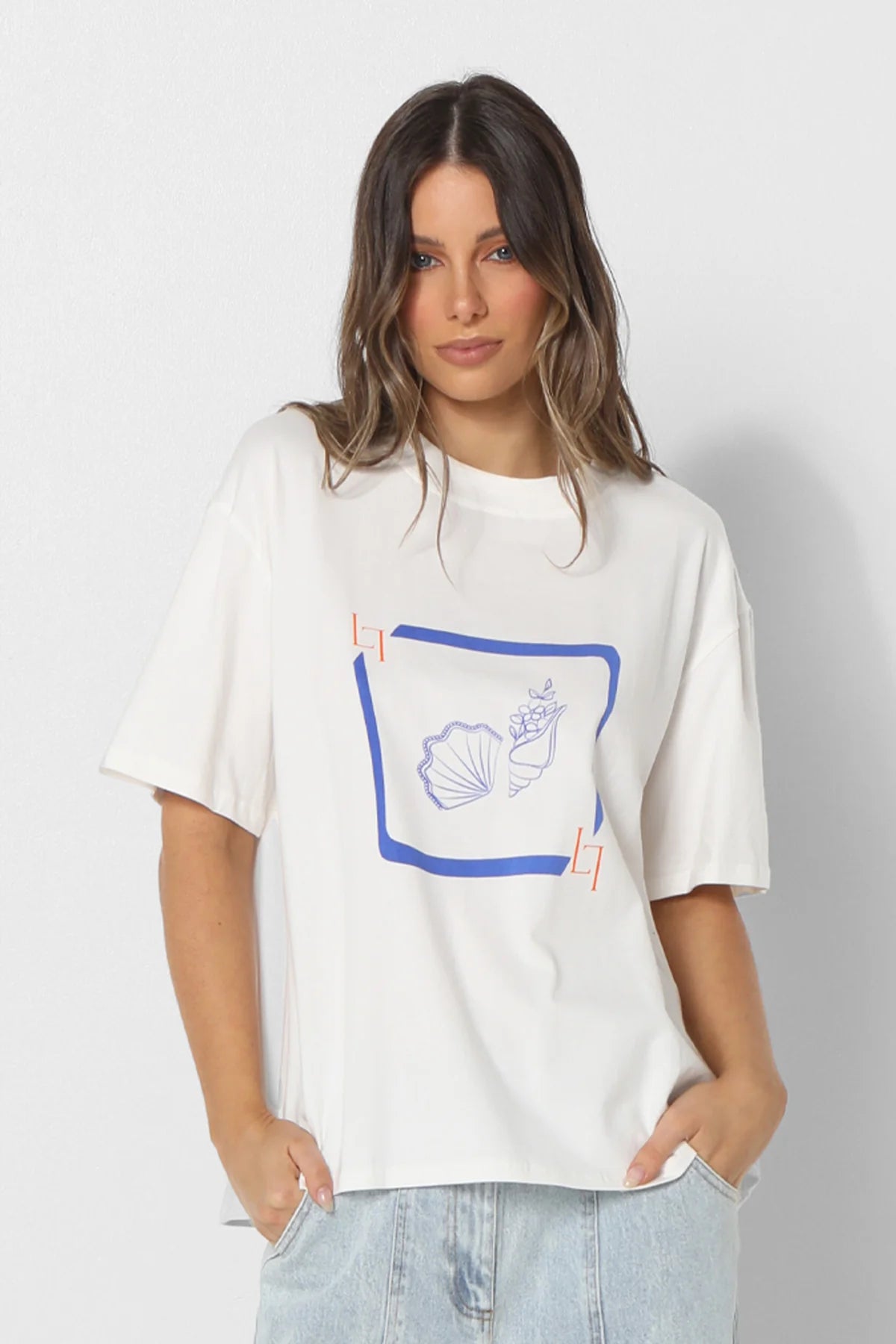 Lost in Lunar By the Sea Tee White