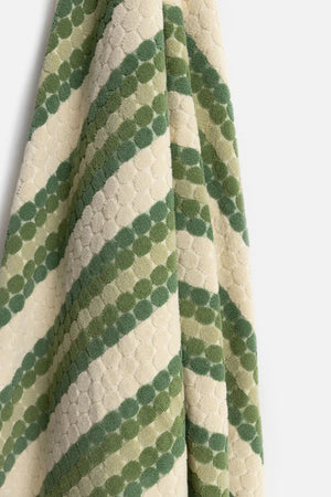 Rhythm Vacation Stripe Towel Palm Green