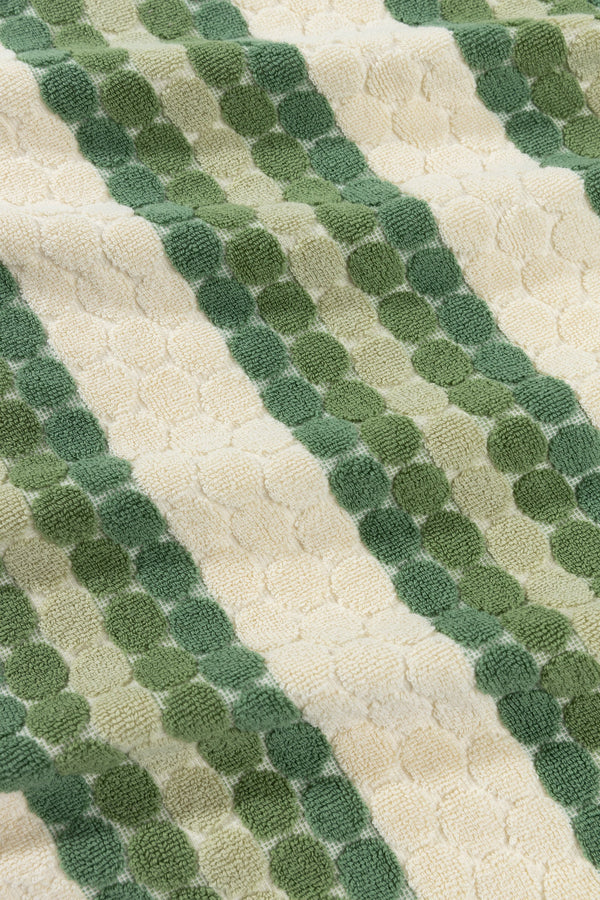 Rhythm Vacation Stripe Towel Palm Green