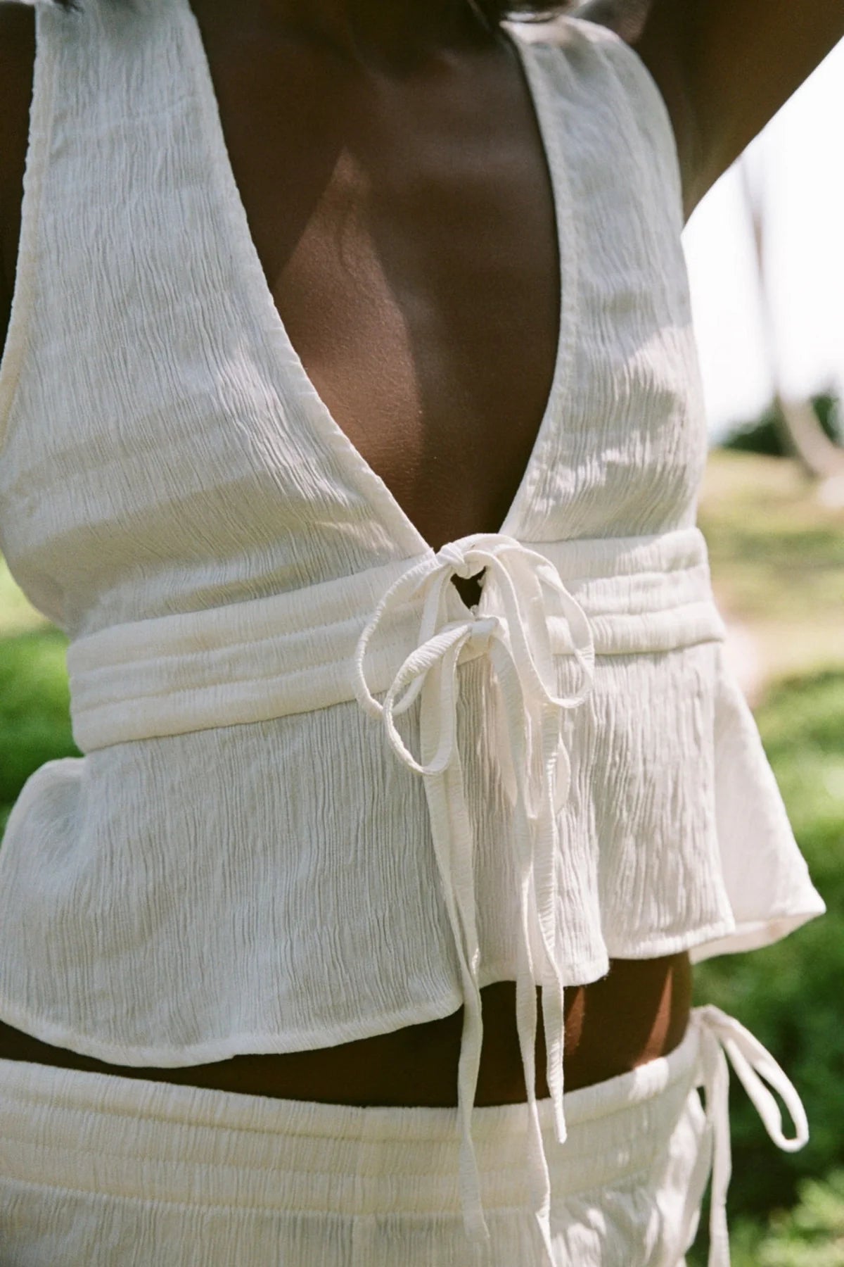 Rhythm Keiki Plunge Top Cream