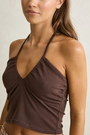 Rhythm Sienna Halter Top Chocolate
