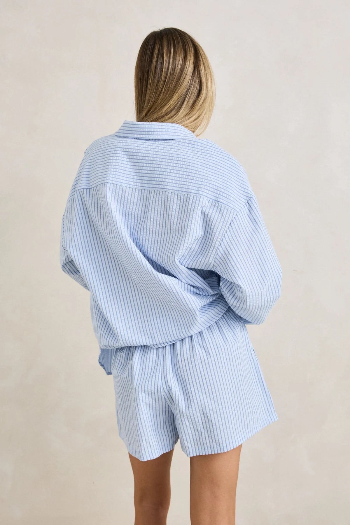 Rhythm Overswim Stripe Short Blue